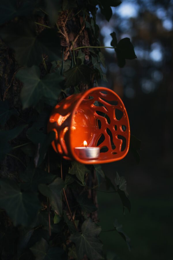 DSC00574 Murale porte bougie orange