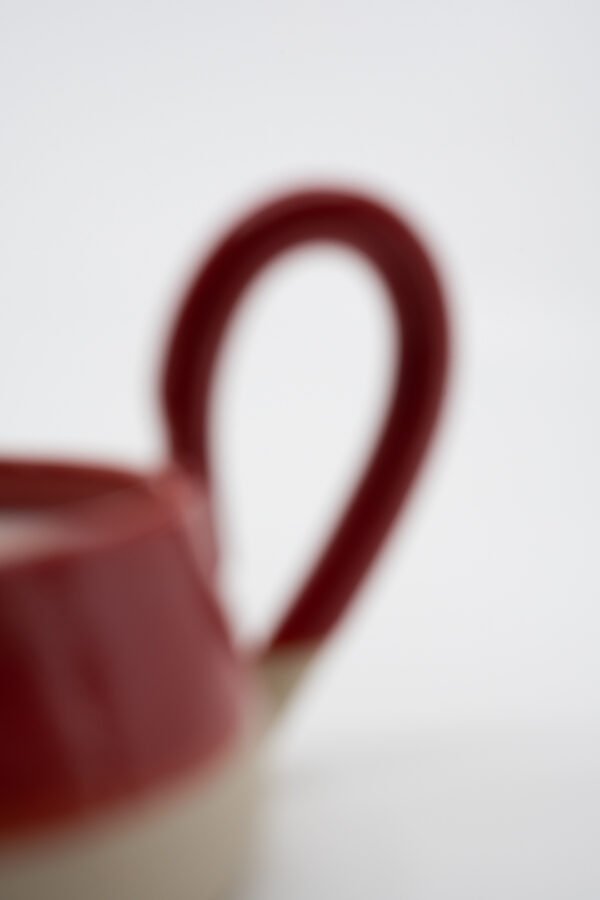 DSC02282 Bougie avec anse - Émail framboise & parfum coton