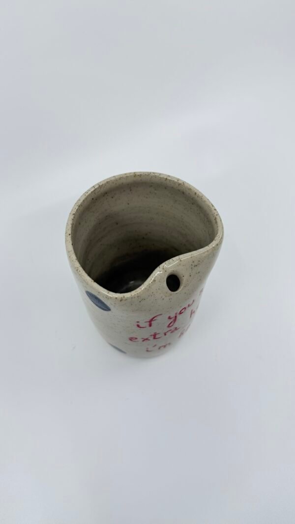 Tasse Paille - "If you ask extra hot i'm here" à pois