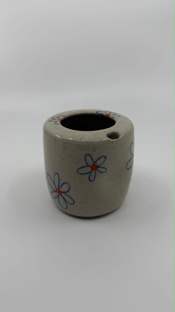 Tasse à encoche fleurs bleues 2