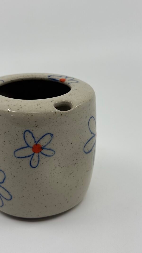 Tasse à encoche fleurs bleues 2